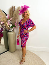 The Pretoria - Pink & Purple Floral Midi Dress